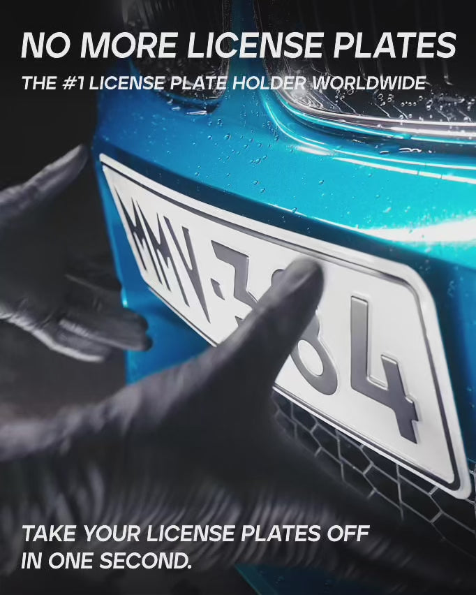 Ladda video: QuickPlate video: license plate taken off by hand in one second